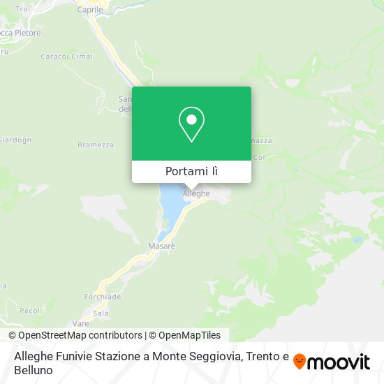 Mappa Alleghe Funivie Stazione a Monte Seggiovia