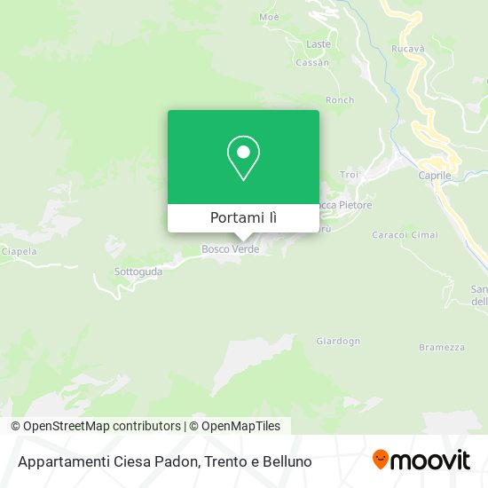 Mappa Appartamenti Ciesa Padon