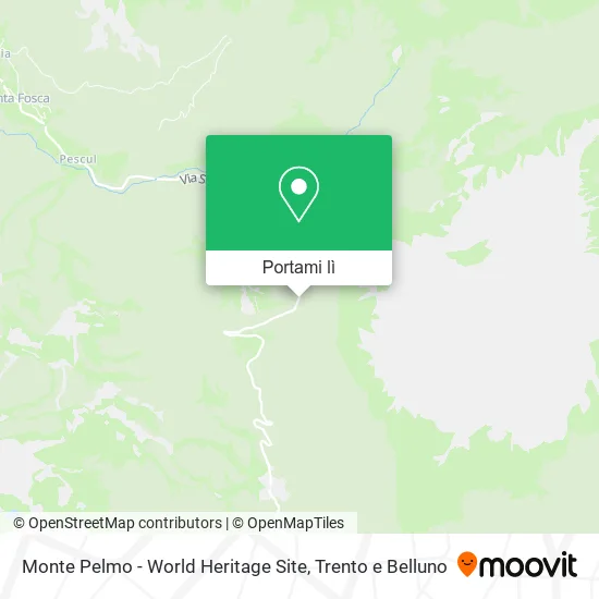 Mappa Monte Pelmo - World Heritage Site