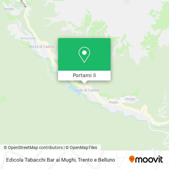Mappa Edicola Tabacchi Bar ai Mughi