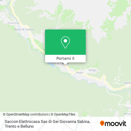 Mappa Saccon Elettrocasa Sas di Gei Giovanna Sabina