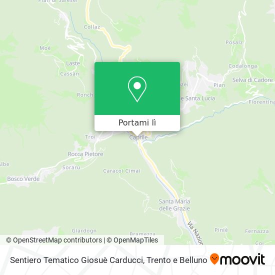 Mappa Sentiero Tematico Giosuè Carducci