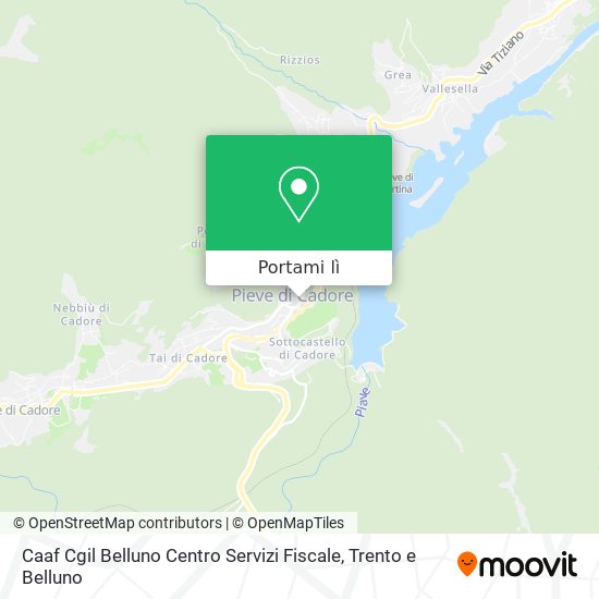 Mappa Caaf Cgil Belluno Centro Servizi Fiscale