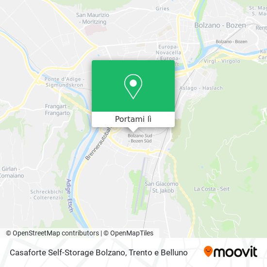 Mappa Casaforte Self-Storage Bolzano