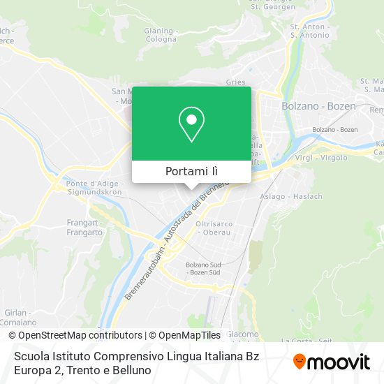 Mappa Scuola Istituto Comprensivo Lingua Italiana Bz Europa 2