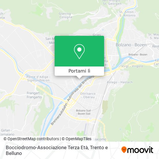 Mappa Bocciodromo-Associazione Terza Età