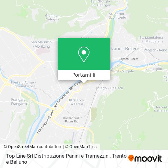 Mappa Top Line Srl Distribuzione Panini e Tramezzini