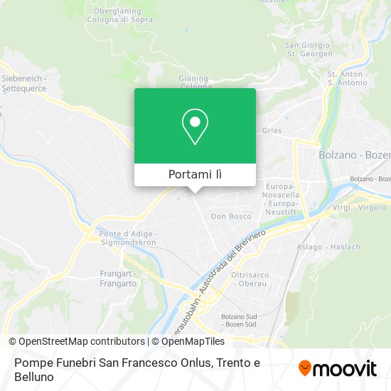 Mappa Pompe Funebri San Francesco Onlus