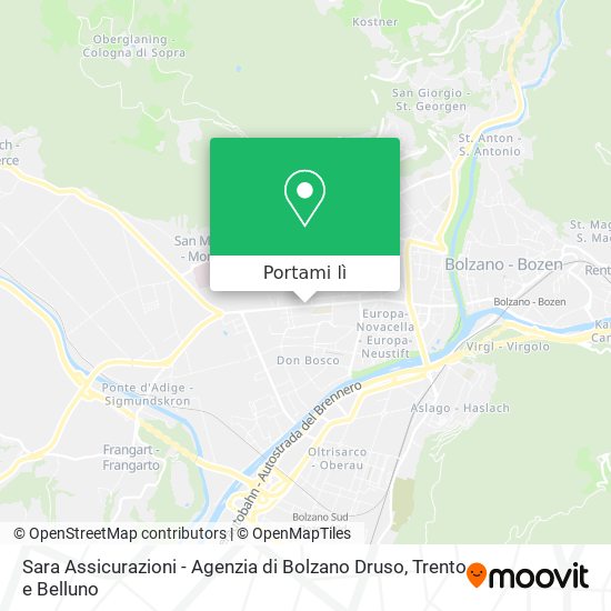 Mappa Sara Assicurazioni - Agenzia di Bolzano Druso