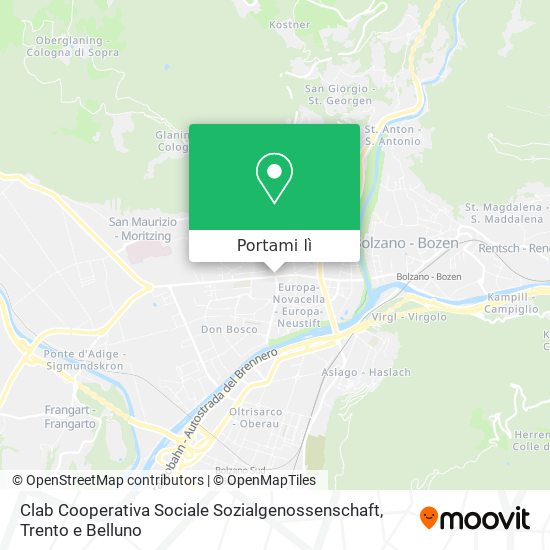 Mappa Clab Cooperativa Sociale Sozialgenossenschaft