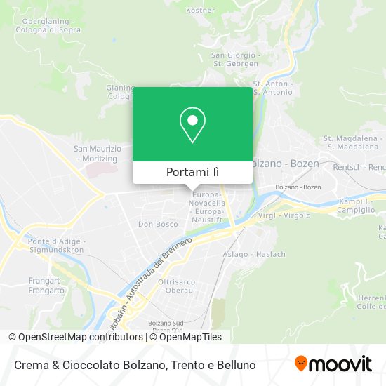 Mappa Crema & Cioccolato Bolzano