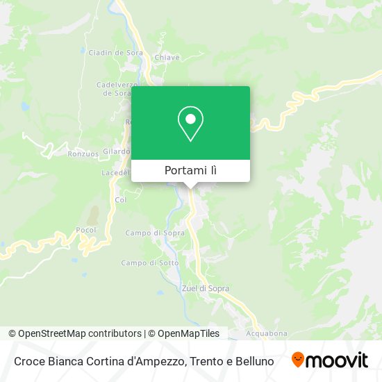 Mappa Croce Bianca Cortina d'Ampezzo
