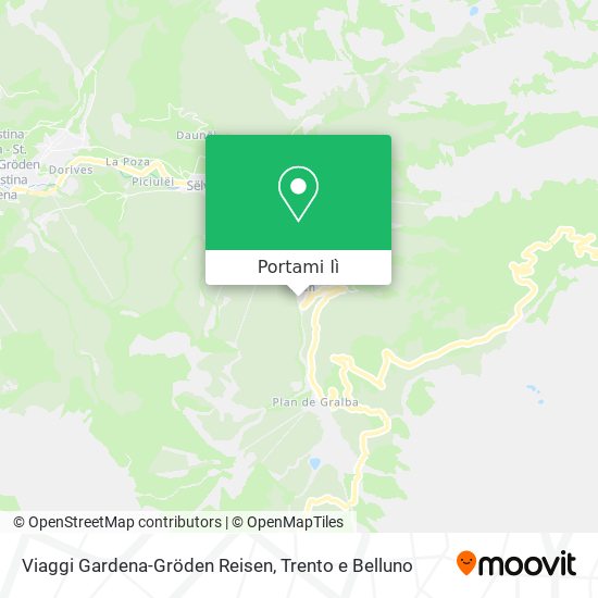 Mappa Viaggi Gardena-Gröden Reisen