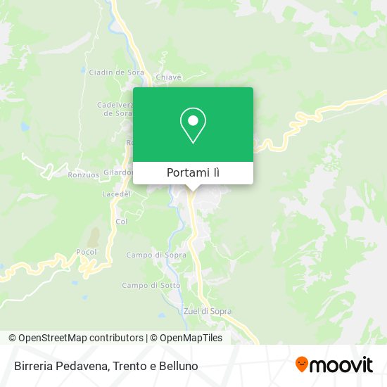 Mappa Birreria Pedavena