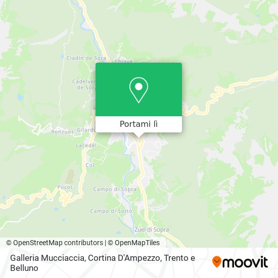 Mappa Galleria Mucciaccia, Cortina D'Ampezzo