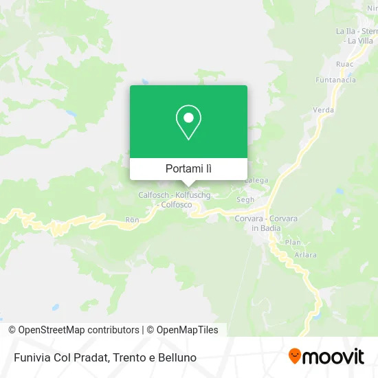 Mappa Funivia Col Pradat