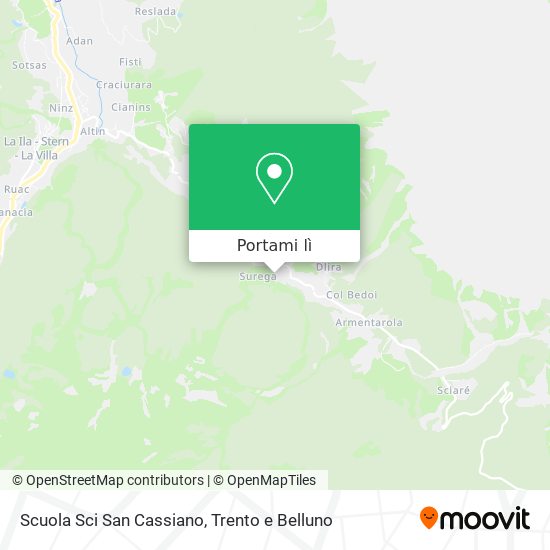 Mappa Scuola Sci San Cassiano