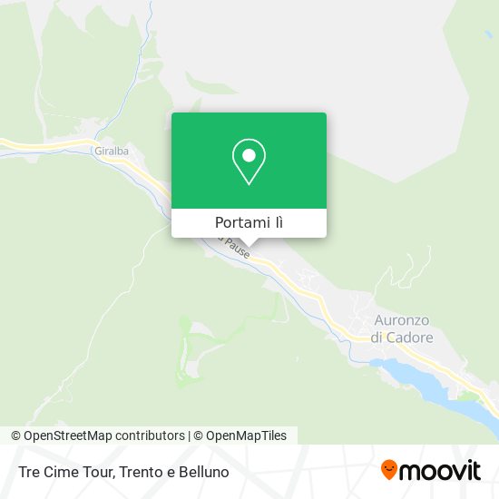 Mappa Tre Cime Tour