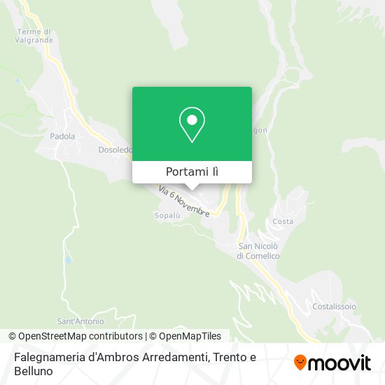 Mappa Falegnameria d'Ambros Arredamenti