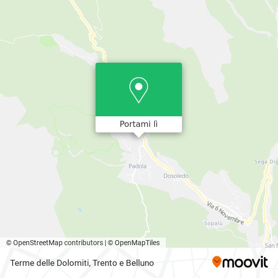 Mappa Terme delle Dolomiti