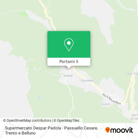 Mappa Supermercato Despar Padola - Passuello Cesare