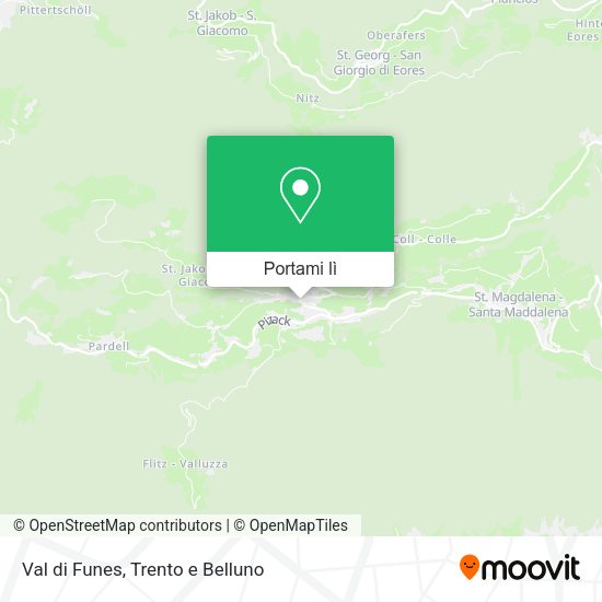 Mappa Val di Funes