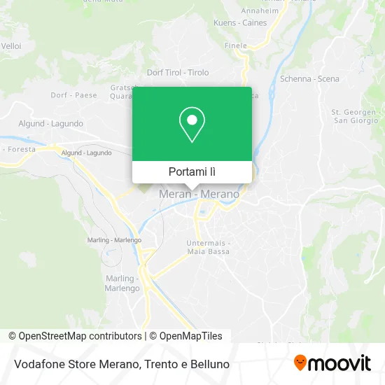 Mappa Vodafone Store Merano