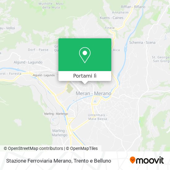 Mappa Stazione Ferroviaria Merano