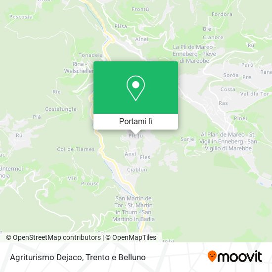 Mappa Agriturismo Dejaco