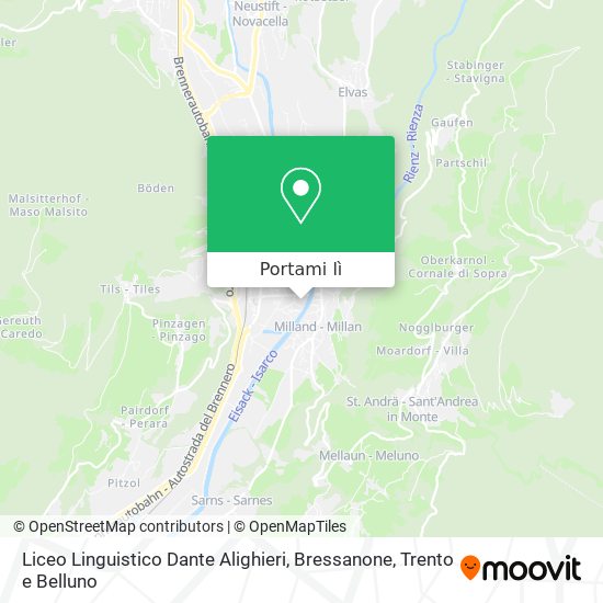Mappa Liceo Linguistico Dante Alighieri, Bressanone
