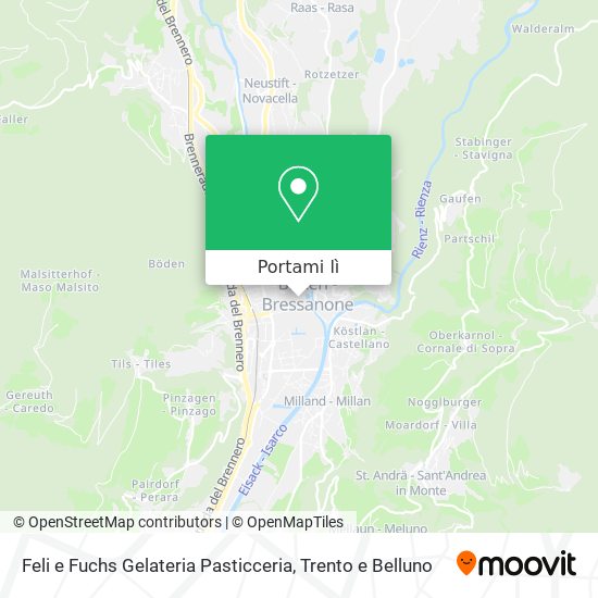 Mappa Feli e Fuchs Gelateria Pasticceria