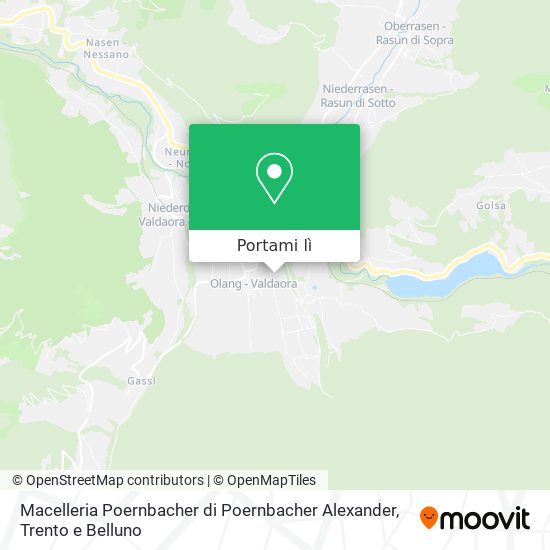 Mappa Macelleria Poernbacher di Poernbacher Alexander