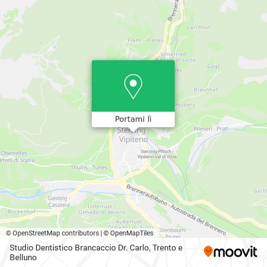 Mappa Studio Dentistico Brancaccio Dr. Carlo