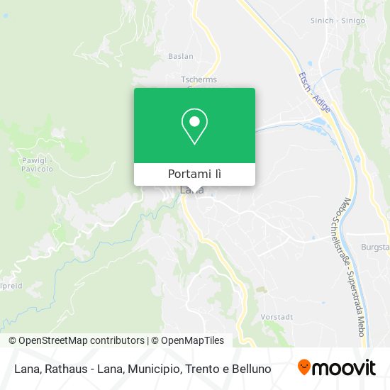 Mappa Lana, Rathaus - Lana, Municipio