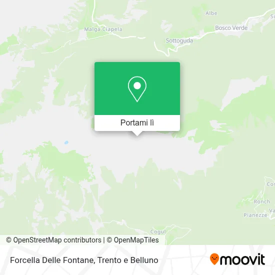 Mappa Forcella Delle Fontane