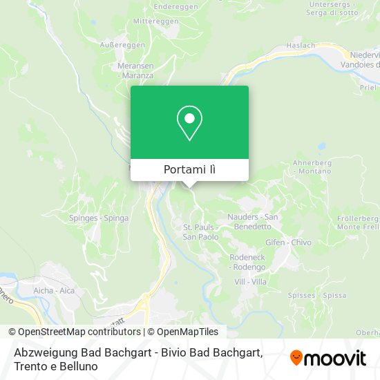 Mappa Abzweigung Bad Bachgart - Bivio Bad Bachgart