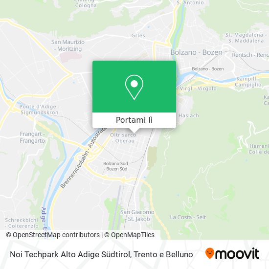 Mappa Noi Techpark Alto Adige Südtirol