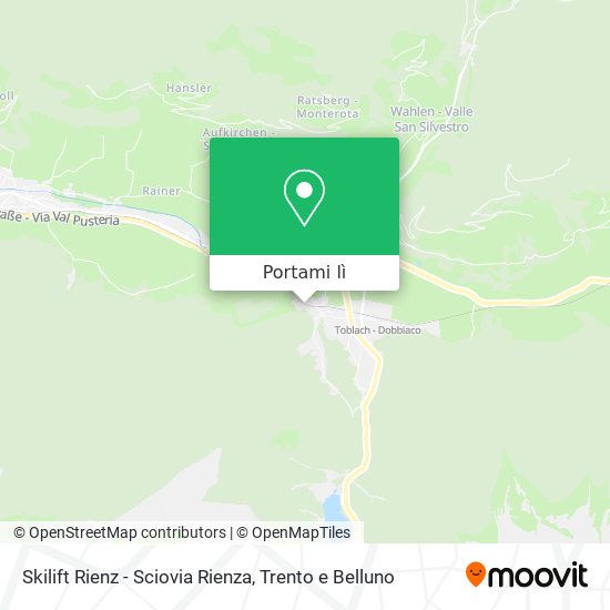 Mappa Skilift Rienz - Sciovia Rienza