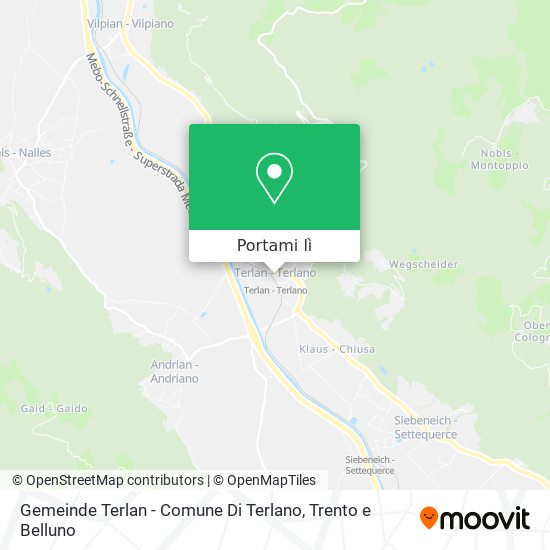 Mappa Gemeinde Terlan - Comune Di Terlano