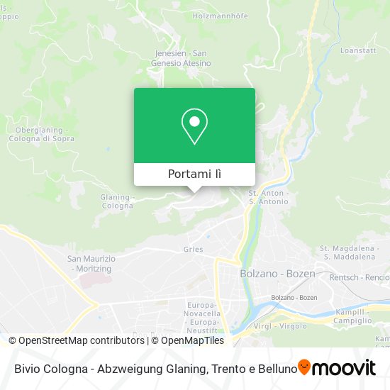 Mappa Bivio Cologna - Abzweigung Glaning