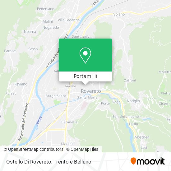 Mappa Ostello Di Rovereto