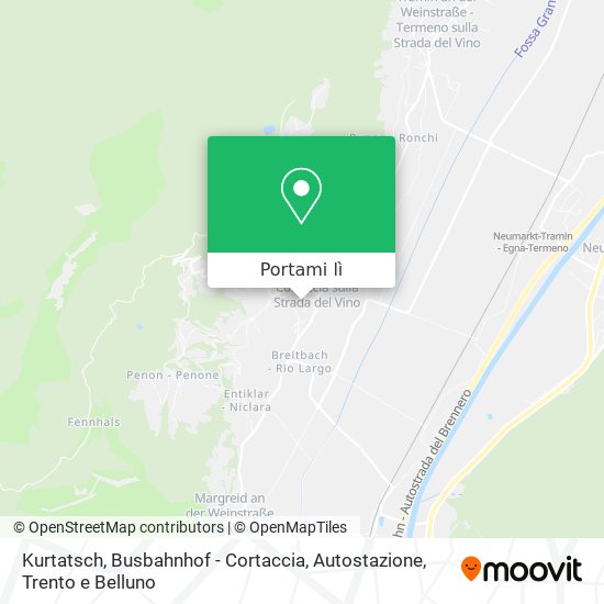 Mappa Kurtatsch, Busbahnhof - Cortaccia, Autostazione