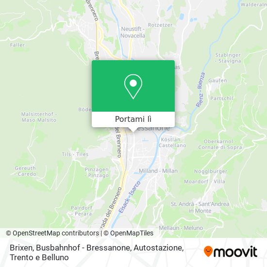 Mappa Brixen, Busbahnhof - Bressanone, Autostazione