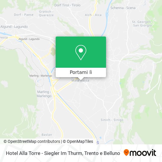 Mappa Hotel Alla Torre - Siegler Im Thurm