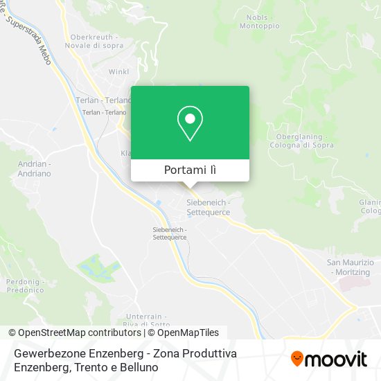 Mappa Gewerbezone Enzenberg - Zona Produttiva Enzenberg