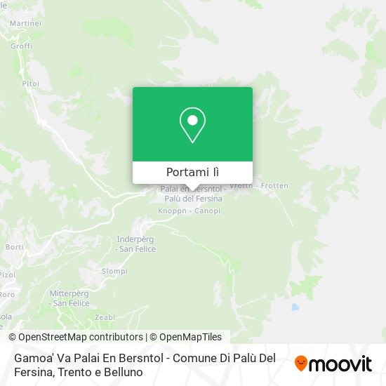 Mappa Gamoa' Va Palai En Bersntol - Comune Di Palù Del Fersina