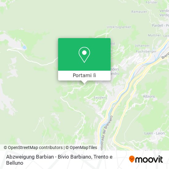 Mappa Abzweigung Barbian - Bivio Barbiano