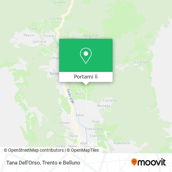 Mappa Tana Dell'Orso