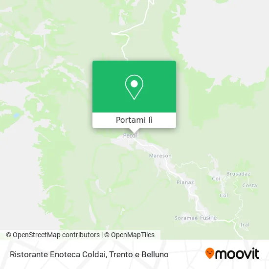 Mappa Ristorante Enoteca Coldai