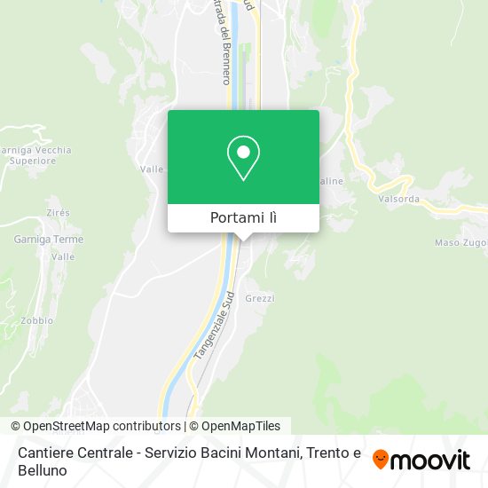 Mappa Cantiere Centrale - Servizio Bacini Montani